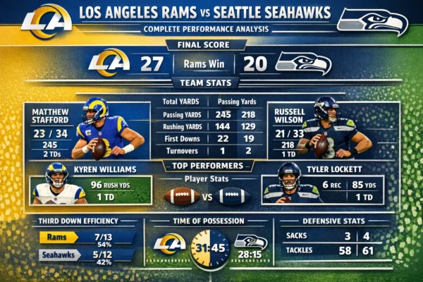 los angeles rams vs seahawks match player stats
