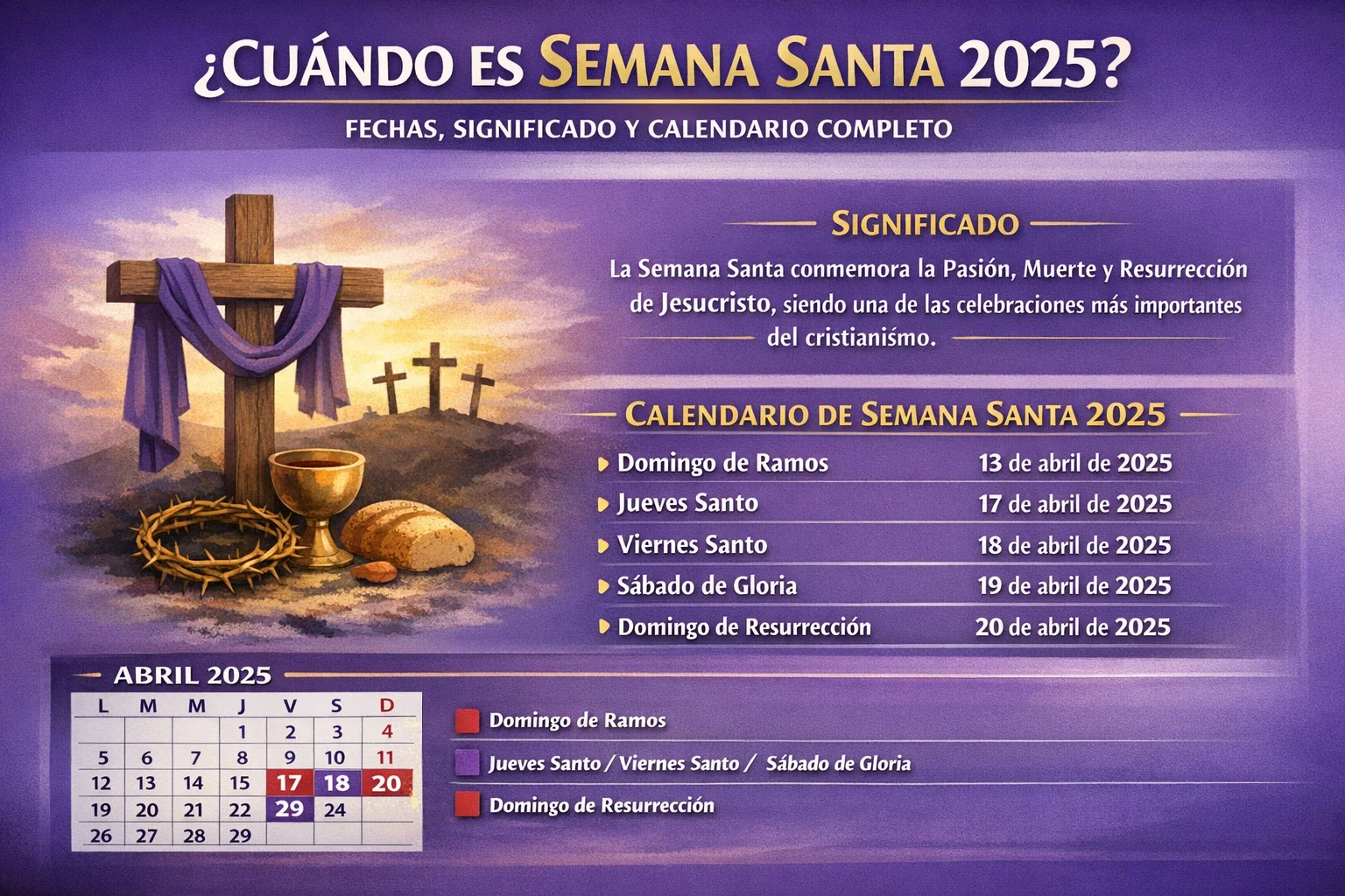 Cuando es Semana Santa 2025